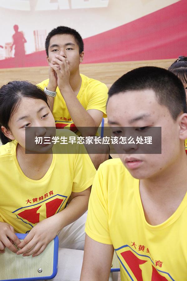 初三学生早恋家长应该怎么处理
