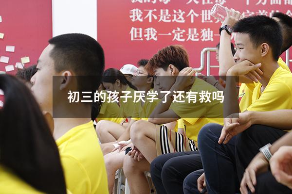 初三的孩子厌学了还有救吗
