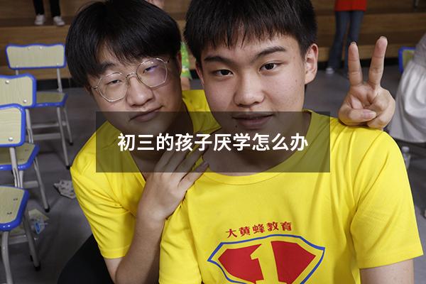 初三的孩子厌学怎么办