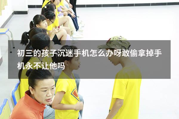 初三的孩子沉迷手机怎么办呀敢偷拿掉手机永不让他吗