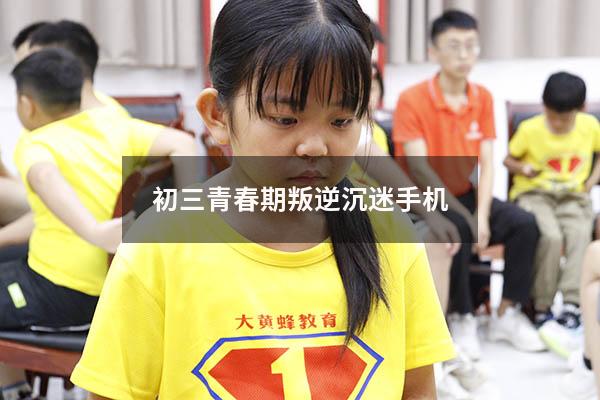 初三青春期叛逆沉迷手机