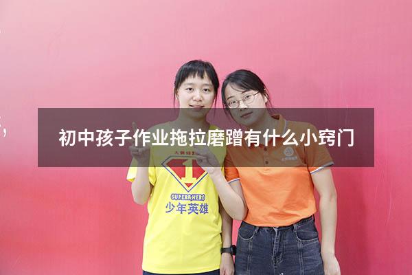 初中孩子作业拖拉磨蹭有什么小窍门（初一孩子做作业磨蹭怎么办）
