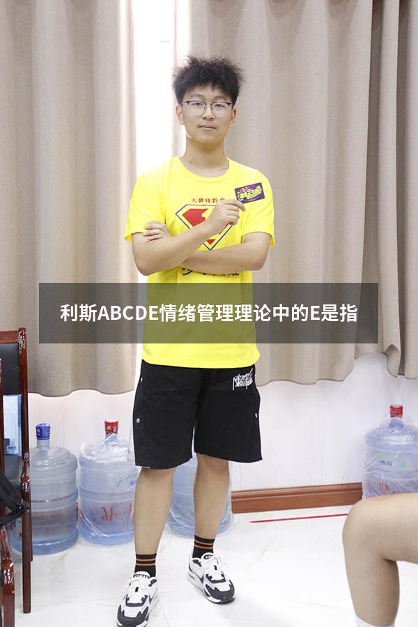 利斯ABCDE情绪管理理论中的E是指