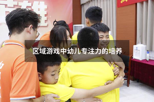区域游戏中幼儿专注力的培养