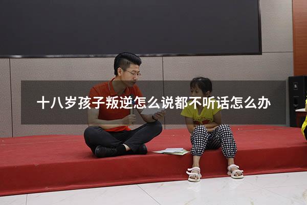 十八岁孩子叛逆怎么说都不听话怎么办