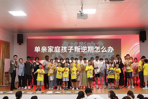单亲家庭孩子叛逆期怎么办