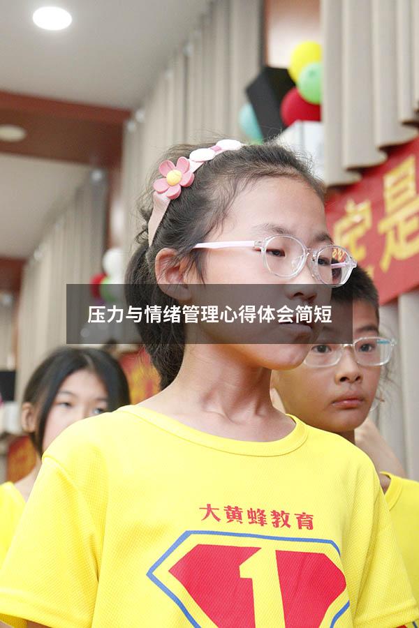 压力与情绪管理心得体会简短