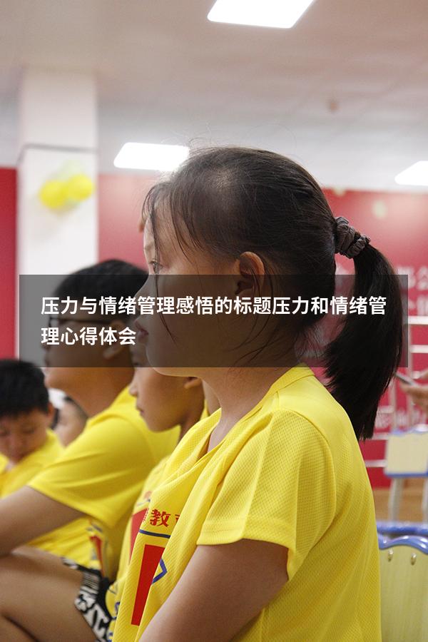 压力与情绪管理感悟的标题（压力和情绪管理心得体会）
