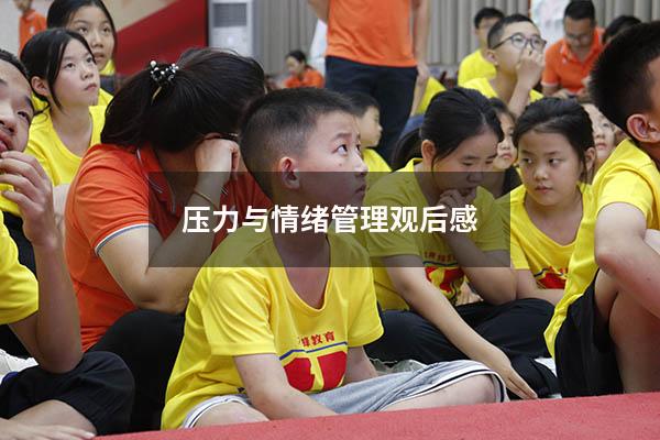 压力与情绪管理观后感