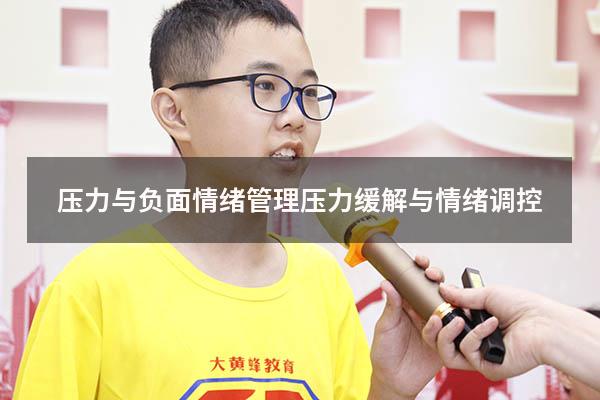 压力与负面情绪管理（压力缓解与情绪调控）