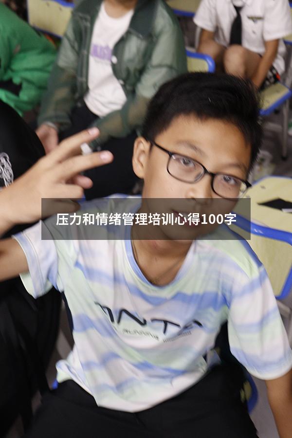 压力和情绪管理培训心得100字