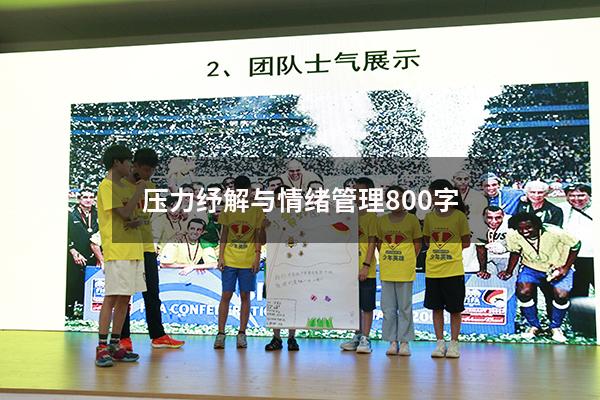 压力纾解与情绪管理800字