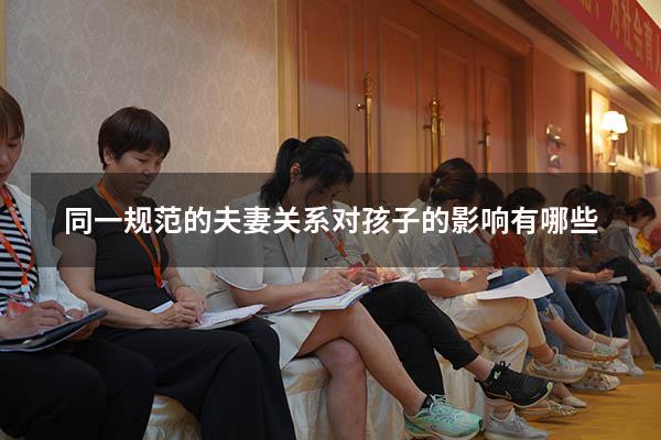 同一规范的夫妻关系对孩子的影响有哪些