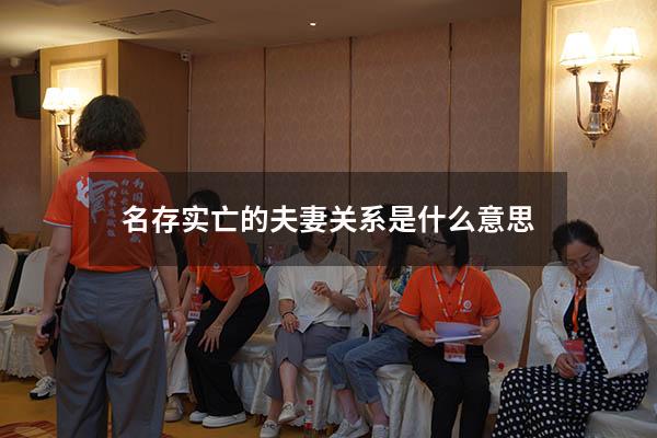 名存实亡的夫妻关系是什么意思