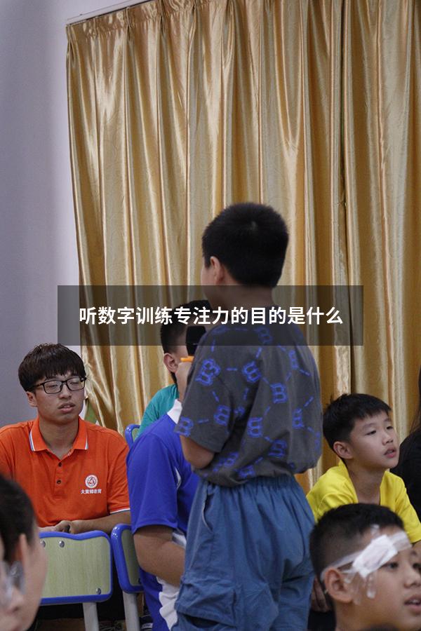 听数字训练专注力的目的是什么
