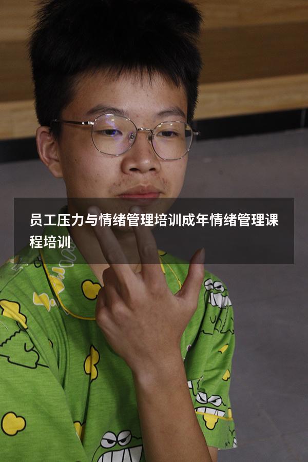 员工压力与情绪管理培训（成年情绪管理课程培训）