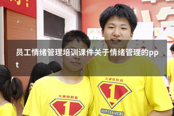 员工情绪管理培训课件（关于情绪管理的ppt）