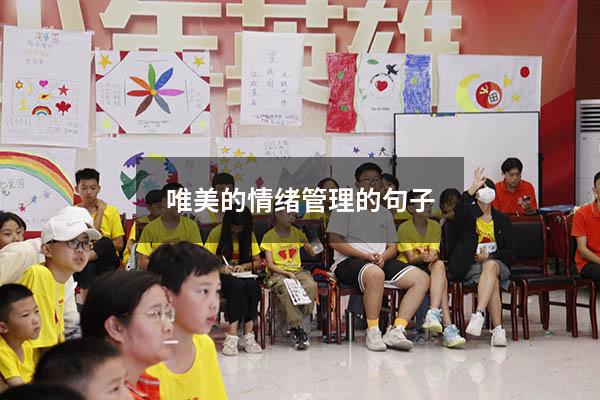 唯美的情绪管理的句子8062