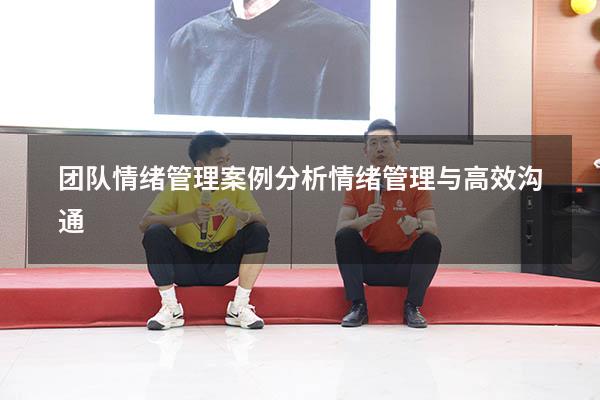 团队情绪管理案例分析（情绪管理与高效沟通）