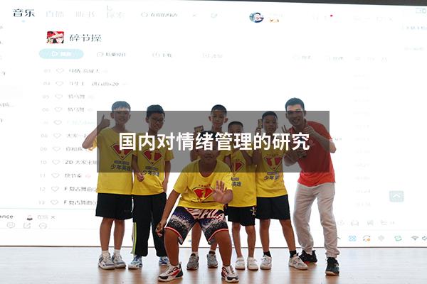国内对情绪管理的研究