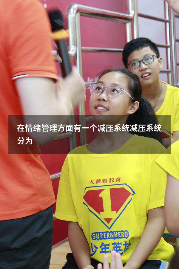 在情绪管理方面有一个减压系统减压系统分为