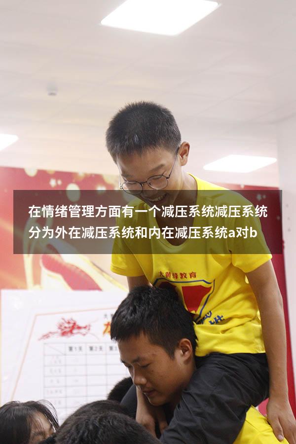 在情绪管理方面有一个减压系统减压系统分为外在减压系统和内在减压系统a对b