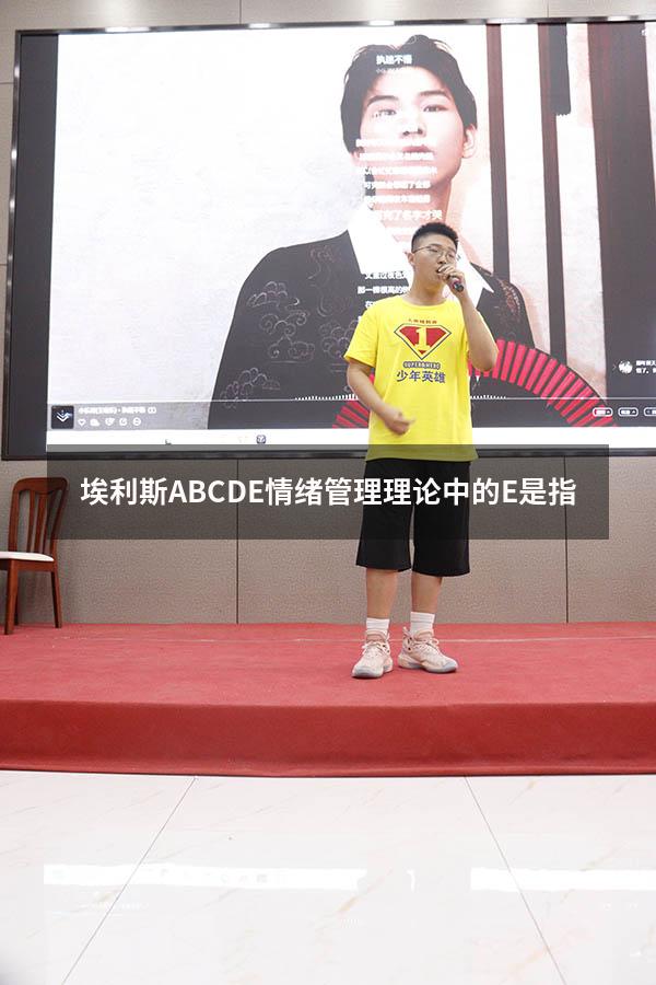 埃利斯ABCDE情绪管理理论中的E是指