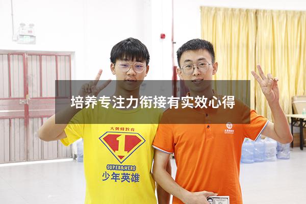 培养专注力衔接有实效心得