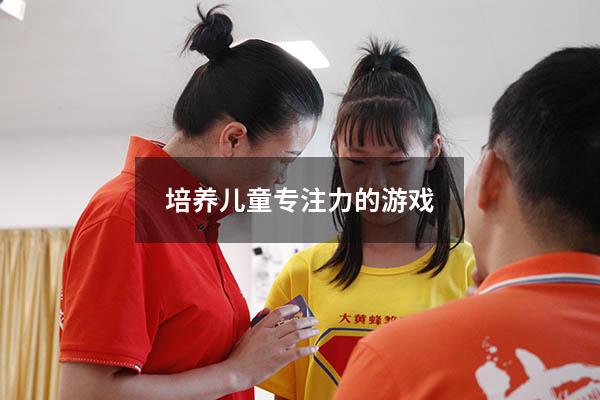 培养儿童专注力的游戏