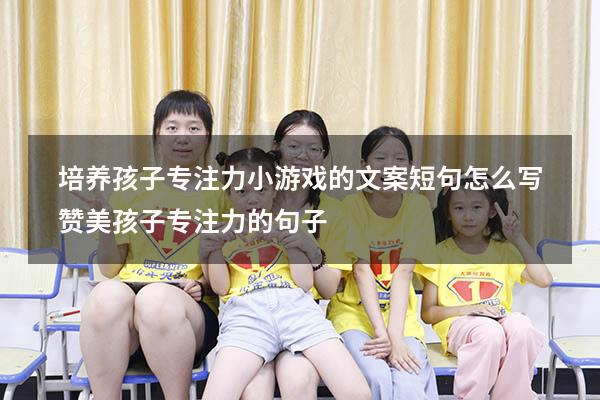 培养孩子专注力小游戏的文案短句怎么写（赞美孩子专注力的句子）