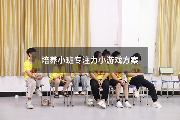 培养小班专注力小游戏方案