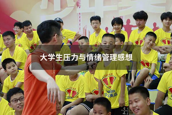 大学生压力与情绪管理感想