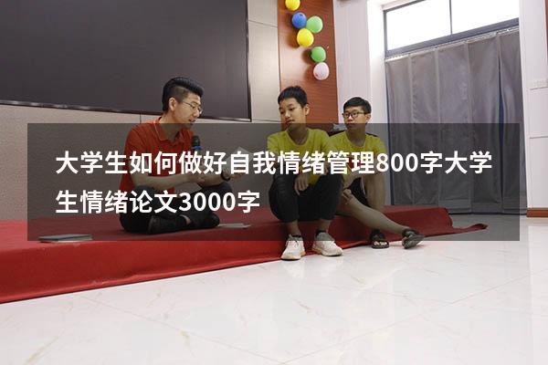 大学生如何做好自我情绪管理800字（大学生情绪论文3000字）