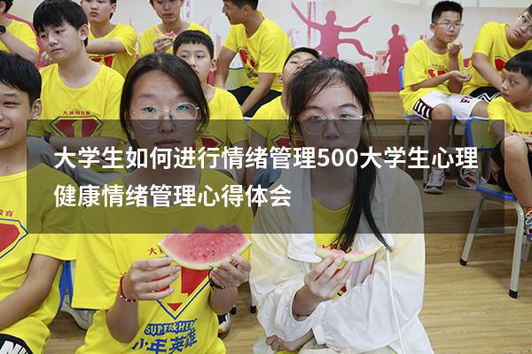 大学生如何进行情绪管理500（大学生心理健康情绪管理心得体会）