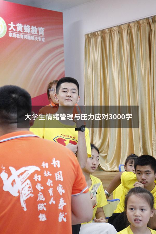 大学生情绪管理与压力应对3000字