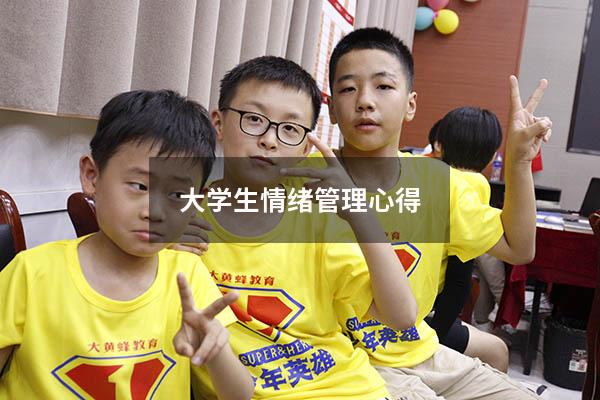 大学生情绪管理心得