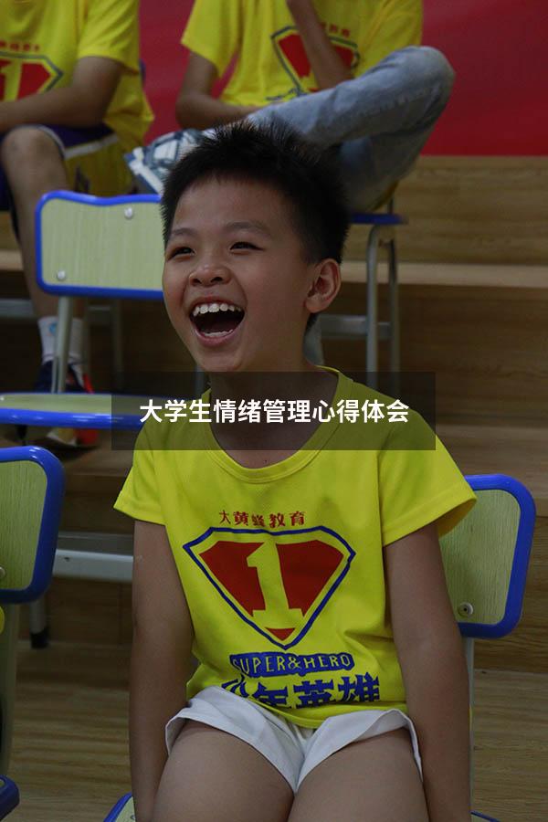 大学生情绪管理心得体会