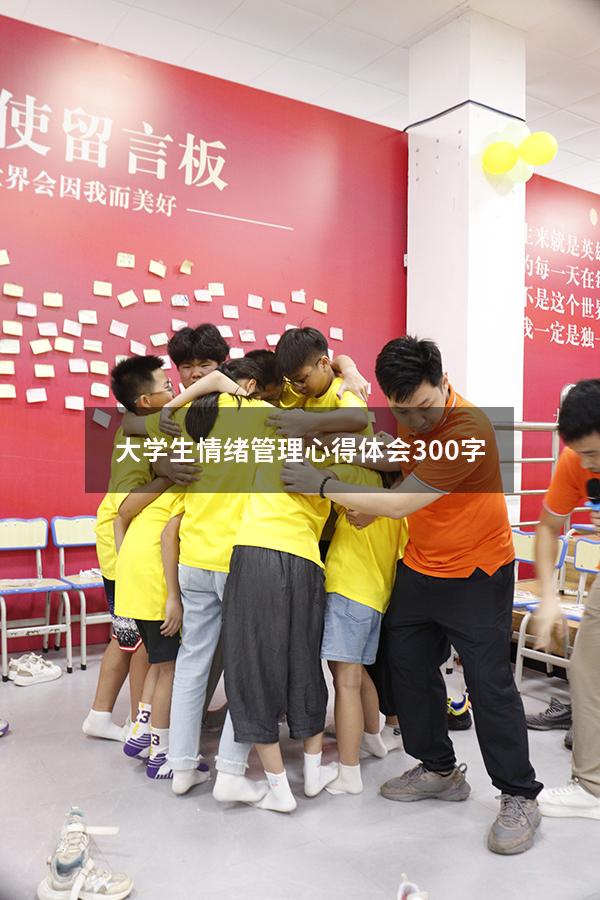 大学生情绪管理心得体会300字