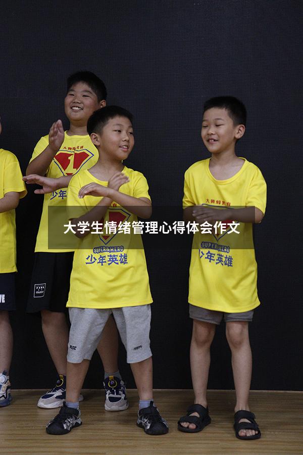 大学生情绪管理心得体会作文