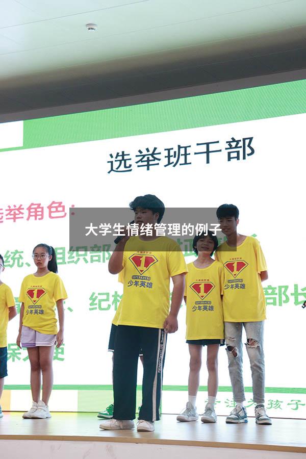 大学生情绪管理的例子