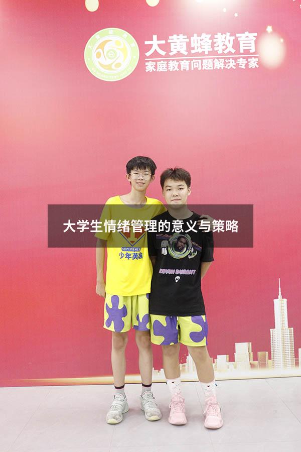 大学生情绪管理的意义与策略