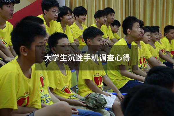 大学生沉迷手机调查心得