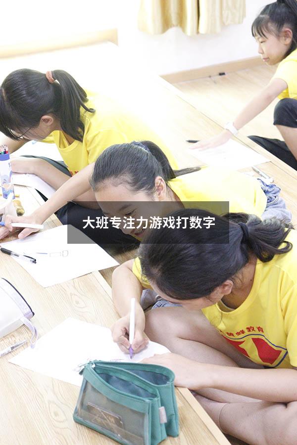 大班专注力游戏《打数字》