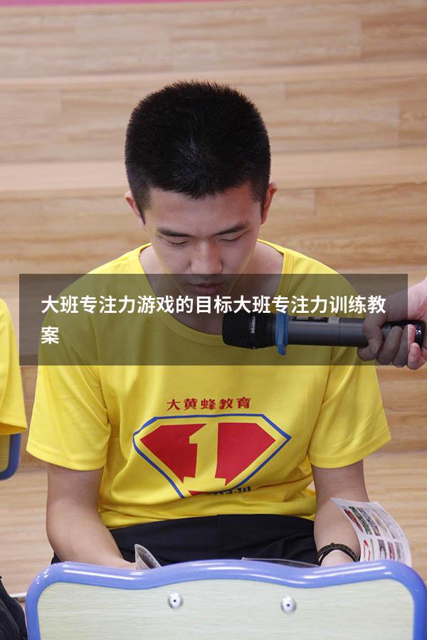 大班专注力游戏的目标（大班专注力训练教案）