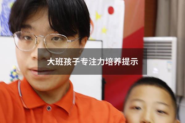 大班孩子专注力培养提示