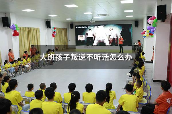 大班孩子叛逆不听话怎么办