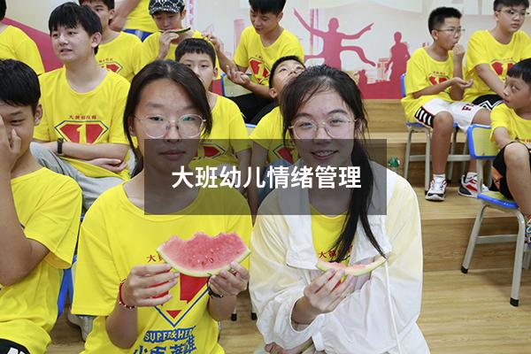 大班幼儿情绪管理