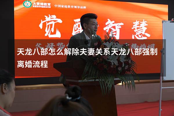 天龙八部怎么解除夫妻关系（天龙八部强制离婚流程）