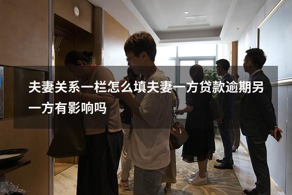 夫妻关系一栏怎么填（夫妻一方贷款逾期另一方有影响吗）