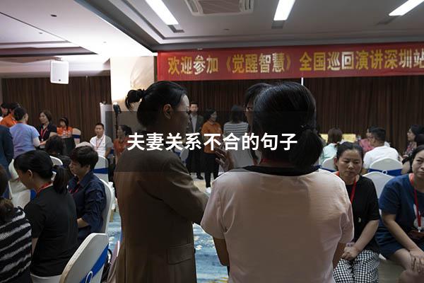 夫妻关系不合的句子